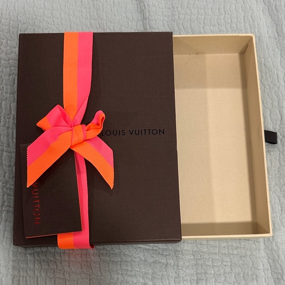 Louis Vuitton Other - Louis Vuitton Brown Box with Neon Pink and Neon Orange Ribbon